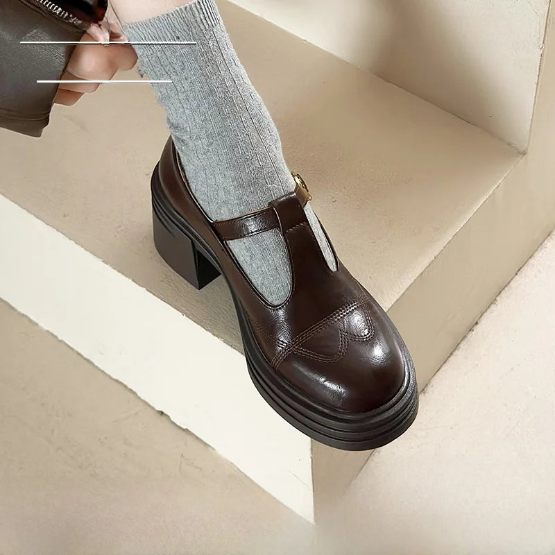 Retro T-Strap Mary Jane Women’s Heels-HighTouch