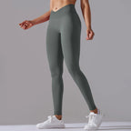 Women’s Seamless High-Waisted Cross-Over Scrunch-Butt Leggings – Lift & Shape-HighTouch