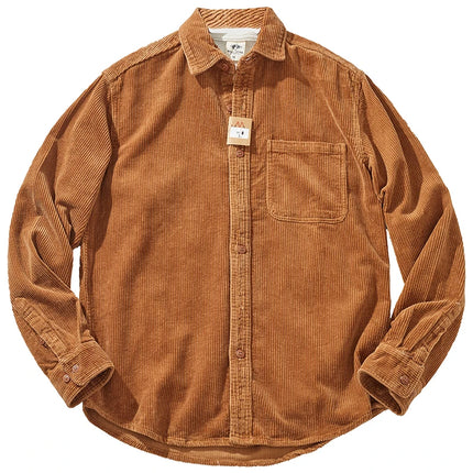 Thick Corduroy Shirt Jacket Men – Slim Fit Autumn Winter Outerwear