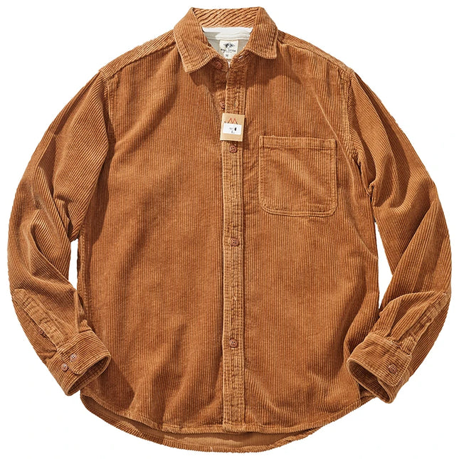 Thick Corduroy Shirt Jacket Men – Slim Fit Autumn Winter Outerwear
