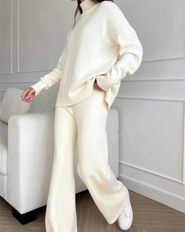 Women’s Knit Turtleneck Tracksuit Set
