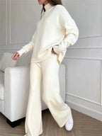 Stylish Women’s Knit Turtleneck Set – 2-Piece Outfit-HighTouch