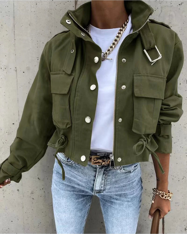 Women’s Street-Chic Button Jacket