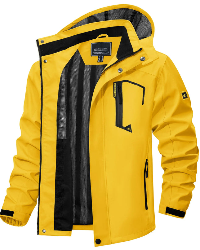 Men's Lightweight Mesh-Lined Waterproof Windbreaker Jacket