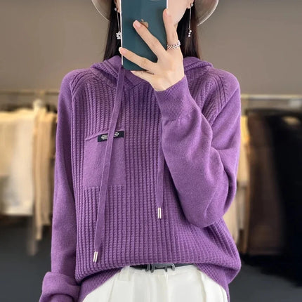 Women’s Short Knitted Hoodie