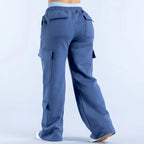 Men Women Cargo Work Pants Multi Pocket Straight Leg-HighTouch