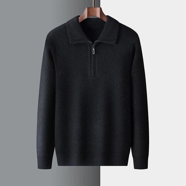 Men's Wool Quarter Zip Sweater – Soft & Lightweight
