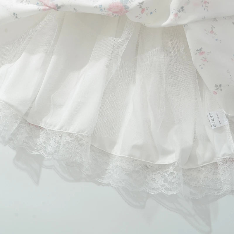One‑Shoulder Bow‑Tie Lace Party Dress-HighTouch