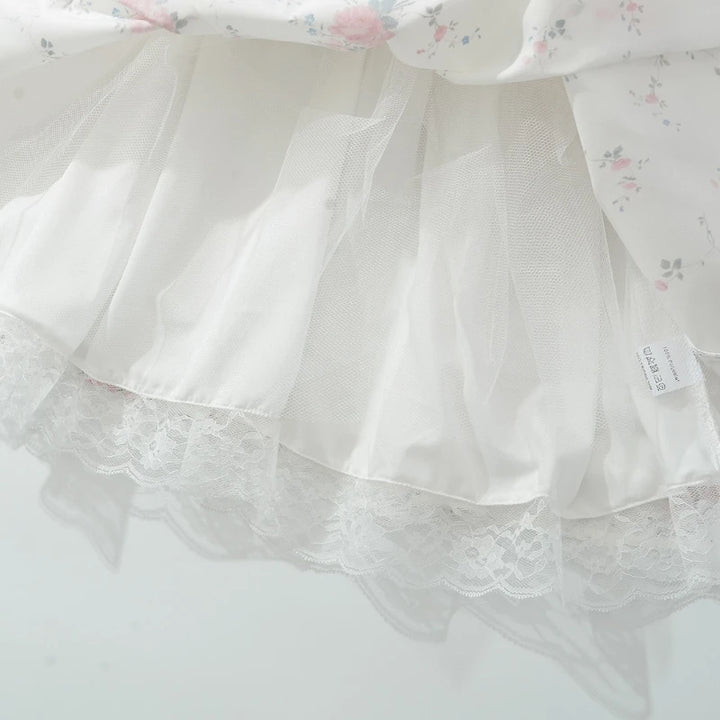 One‑Shoulder Bow‑Tie Lace Party Dress-HighTouch
