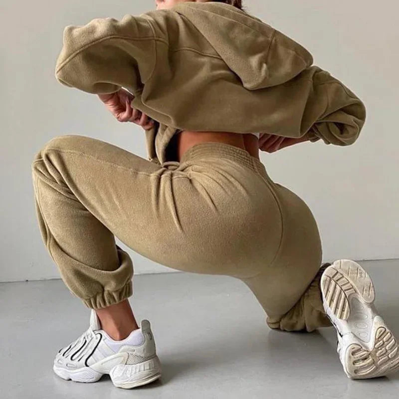Women’s Fleece Tracksuit Set-HighTouch