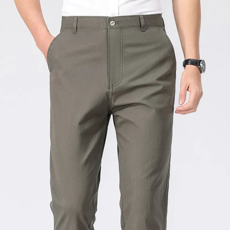 Men’s Lightweight Business Casual Chino Trousers-HighTouch