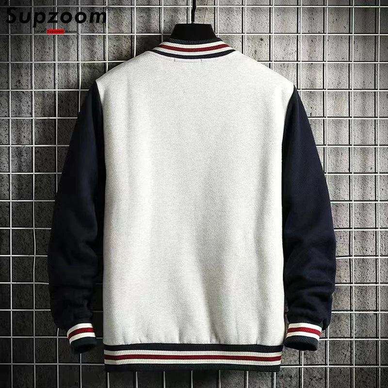 Supzoom Men’s Fleece Bomber Jacket-HighTouch