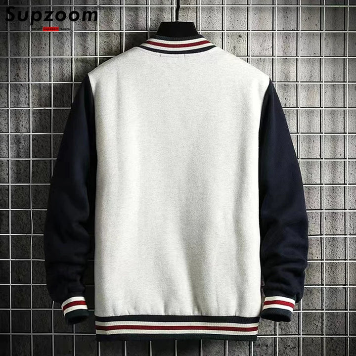 Supzoom Men’s Fleece Bomber Jacket-HighTouch