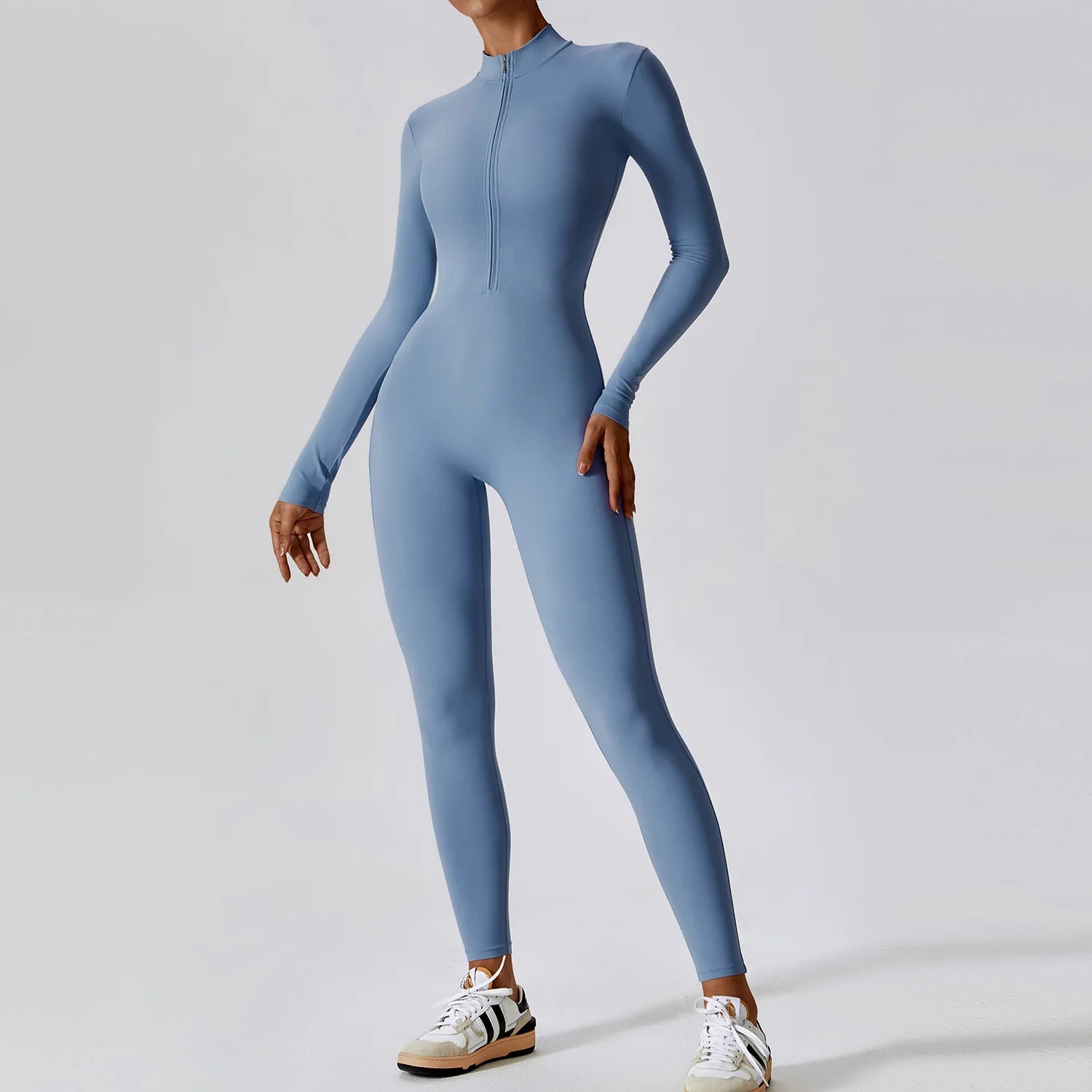 Women’s Long Sleeve Zip Jumpsuit