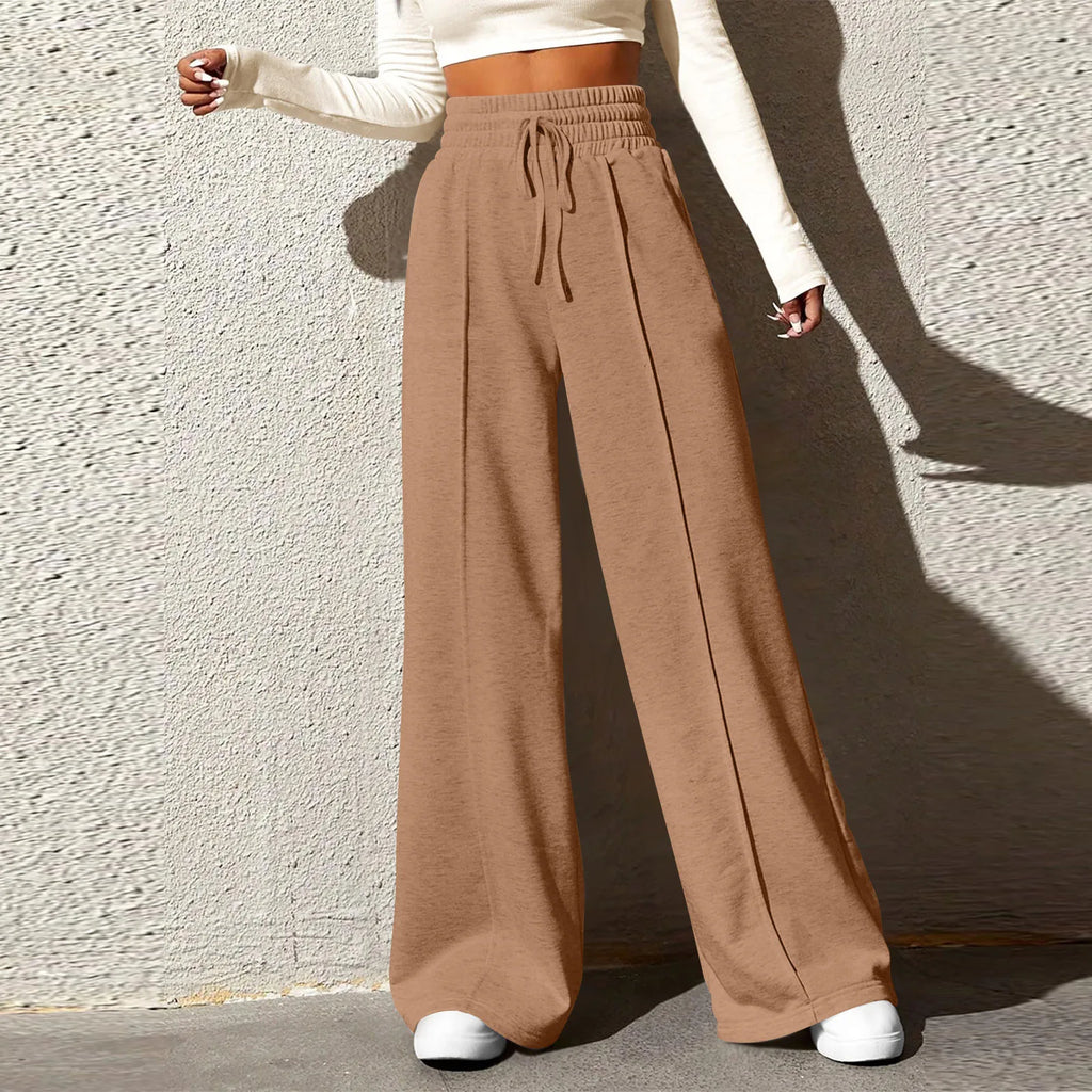 High‑Waisted Drawstring Wide‑Leg Sweatpants – Casual, Comfy & Chic-HighTouch