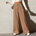 High‑Waisted Drawstring Wide‑Leg Sweatpants – Casual, Comfy & Chic-HighTouch