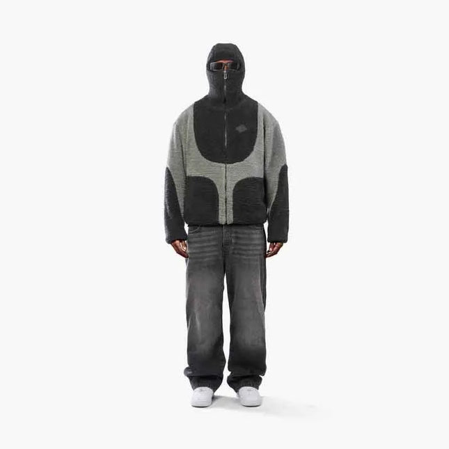 Unisex Color-Blocked Stand-Collar Fleece Jacket – Y2K Streetwear