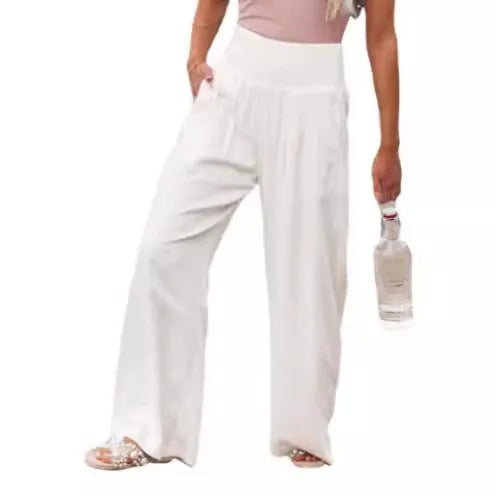 Comfort & Style – Cotton Pull-On Casual Pants for Women