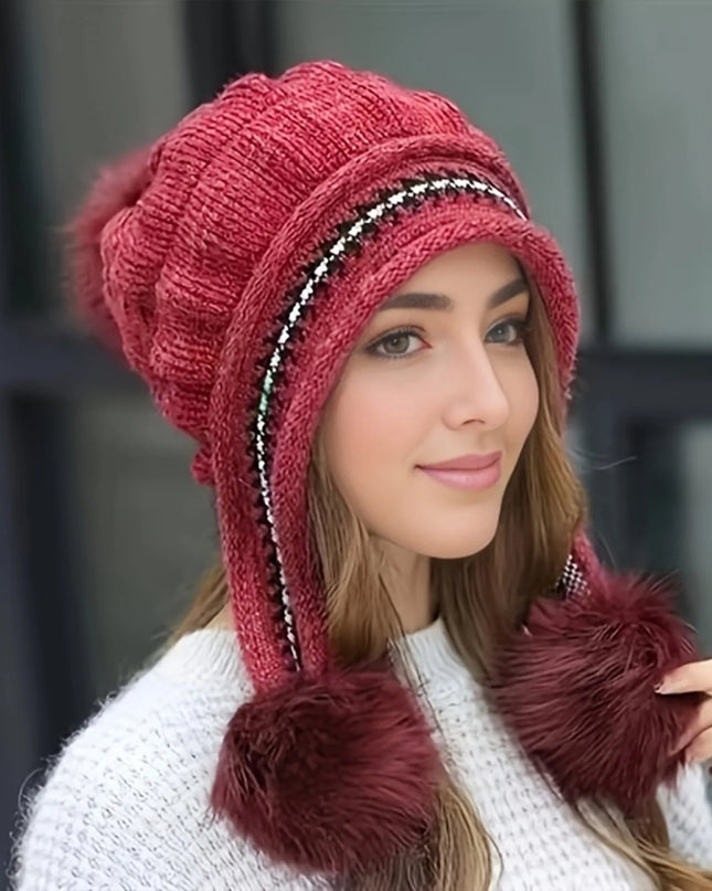 Women’s Fur & Fleece-Lined Earflap Beanie