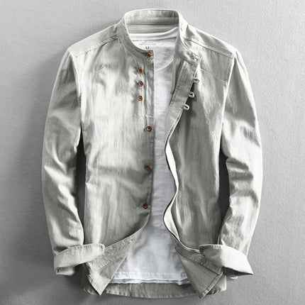 Men’s Cotton-Linen Harajuku Shirt