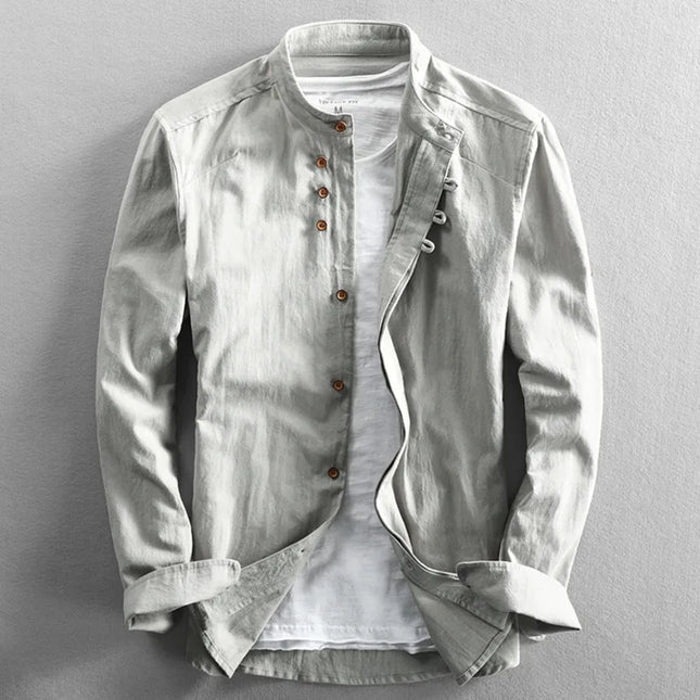 Men’s Cotton-Linen Harajuku Shirt