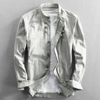 Men’s Cotton-Linen Harajuku Shirt-HighTouch