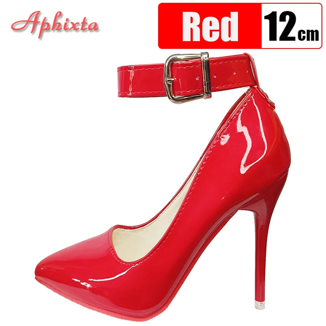 Metallic Buckle Stiletto High Heels