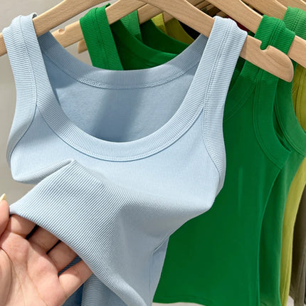 Ribbed Tank Top for Women – Stretch Fit Summer Camisole