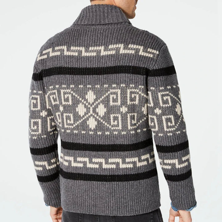 Men’s Wool -Touch Revers Knit Jacket-HighTouch