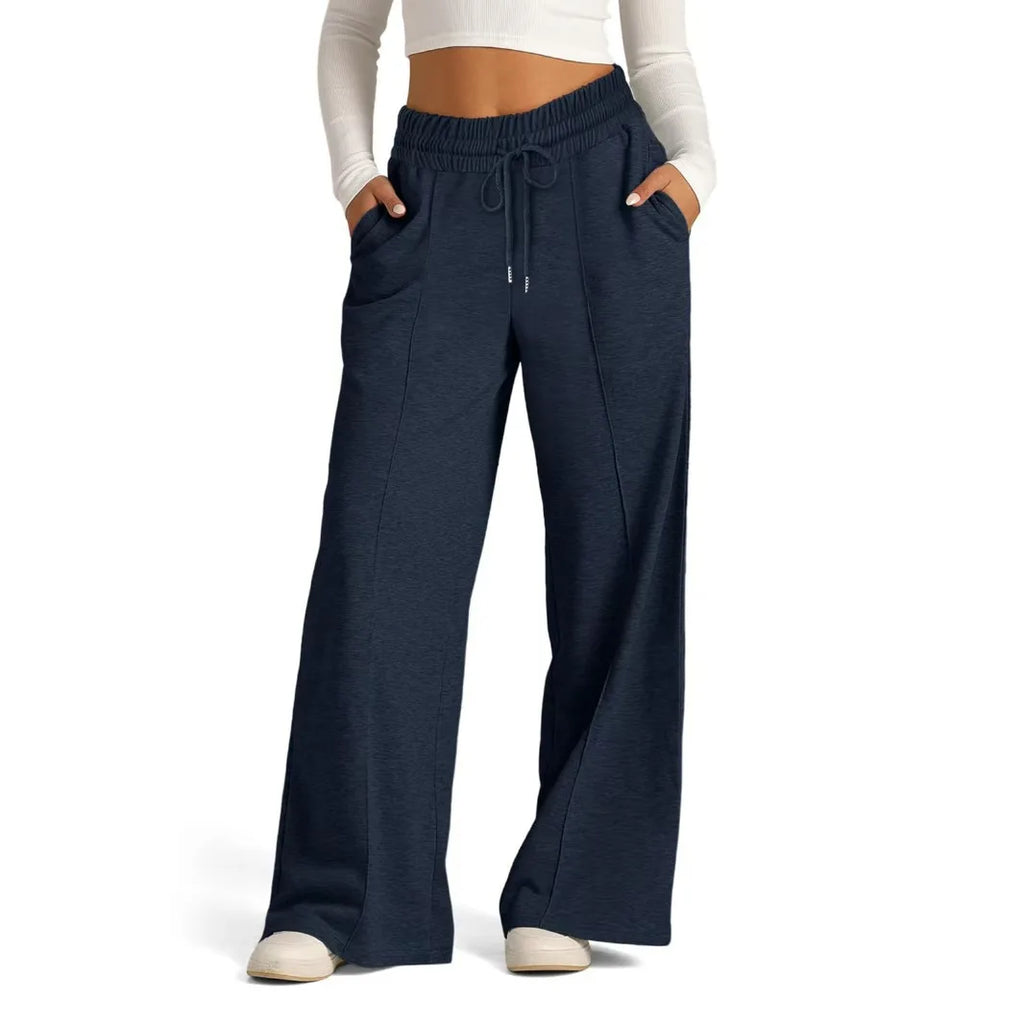 Women Loose Straight Leg Sweatpants Casual Lounge Pants-HighTouch