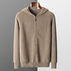Wool Zip Hoodie Cardigan Men ‒ Thick Knit Autumn/Winter Zip Jacket