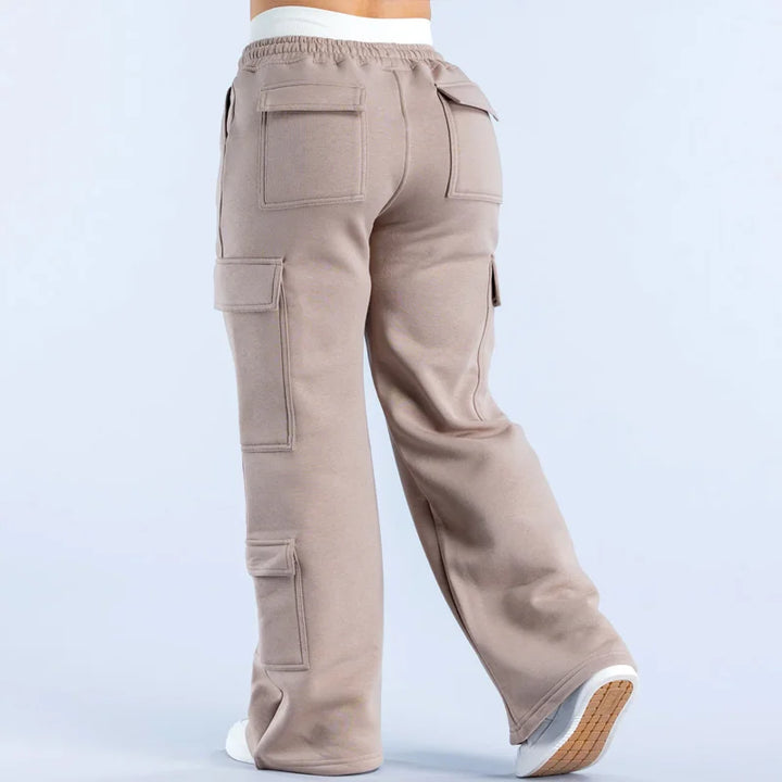 Men Women Cargo Work Pants Multi Pocket Straight Leg-HighTouch