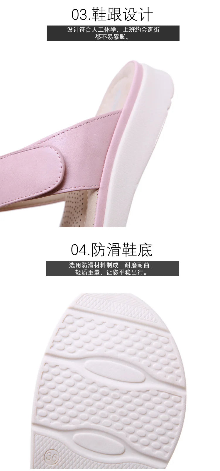 Women’s Flat Sandals Casual Summer Slip-On Shoes-HighTouch