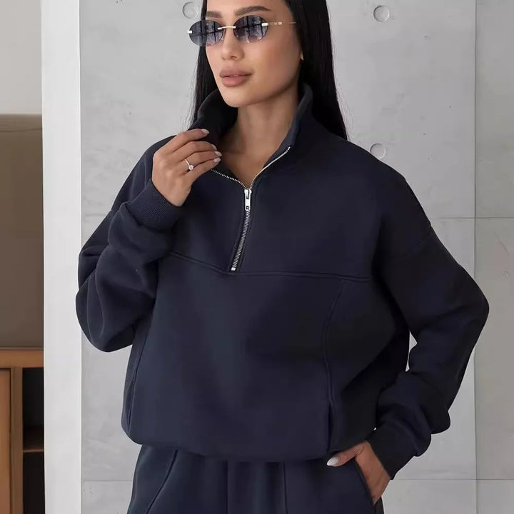 Women’s Fleece Tracksuit Set – Soft Hoodie & Jogger Pants for Cozy Style-HighTouch