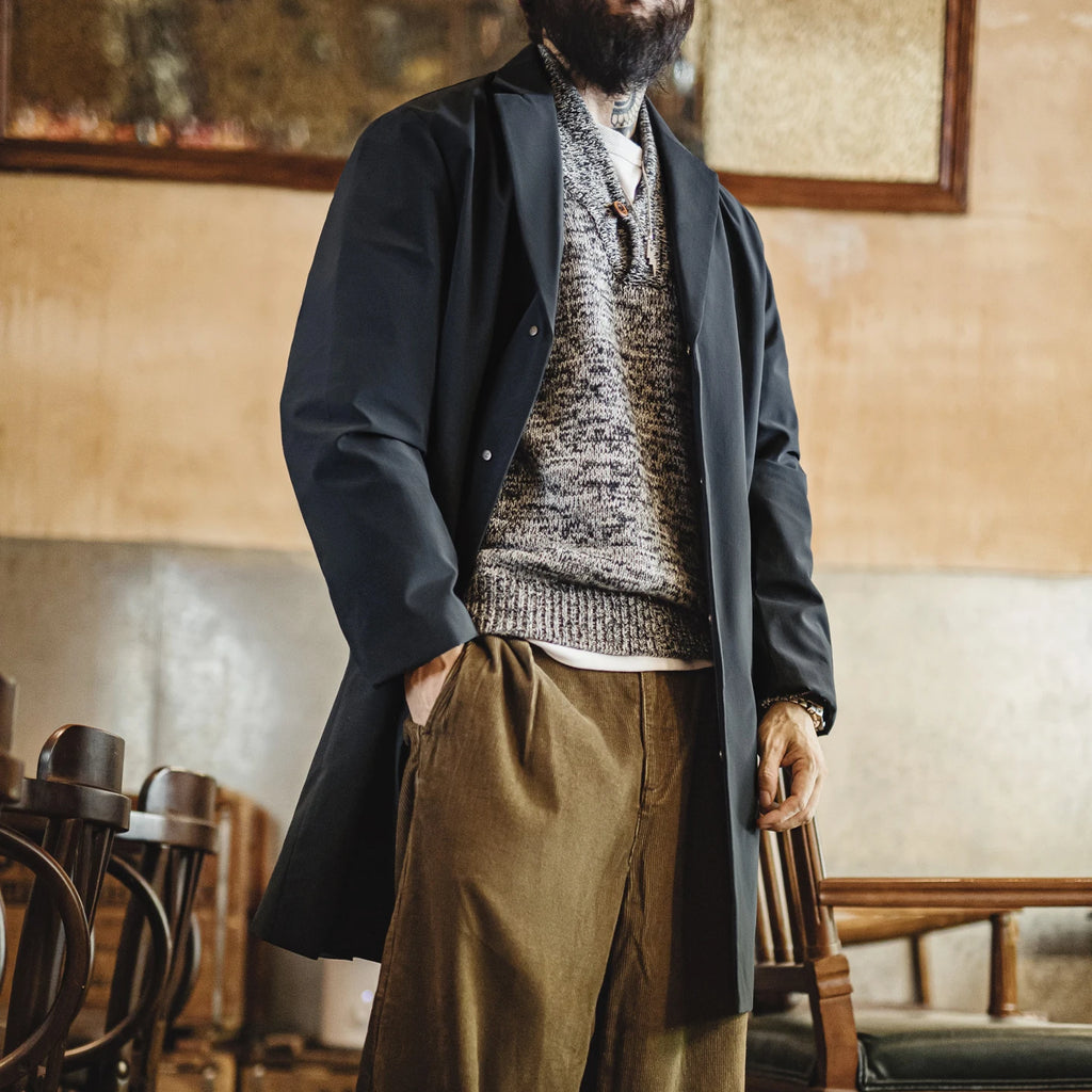 Maden Vintage Mid-Long Men’s Trench Coat