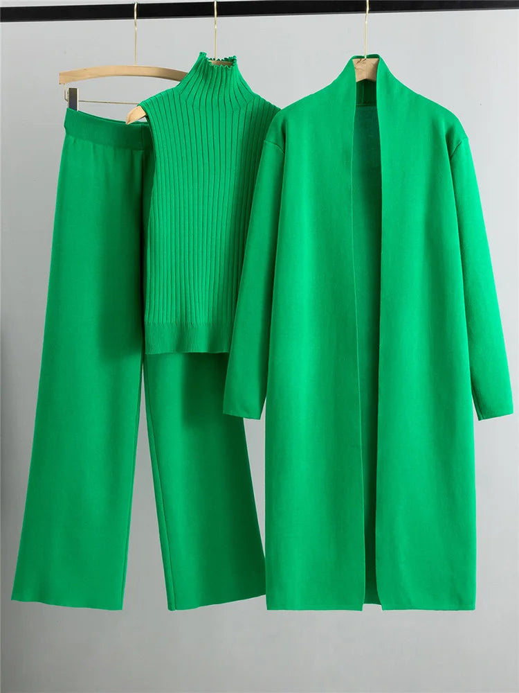 3‑Piece Knit Suit