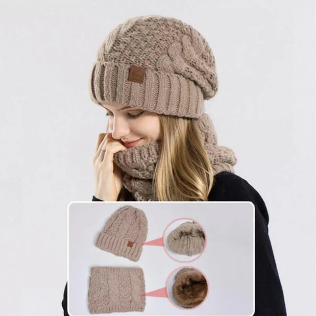 Women’s Winter Knitted Hat & Scarf Set