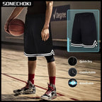 SONECHOKI genou longueur basket-ball Shorts hommes rayé ample course Sport gymnase maille respirant Fitness entraînement bas mâle-HighTouch