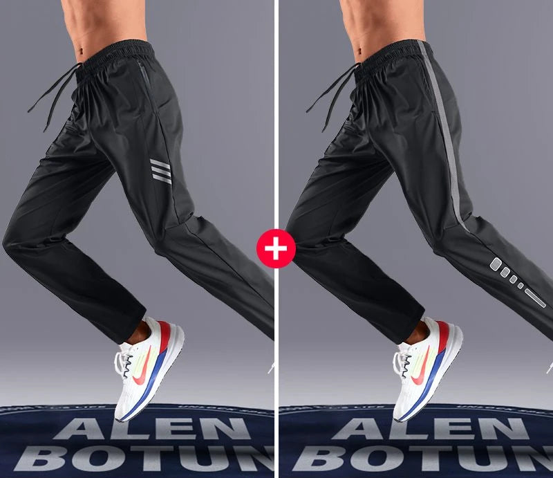 Lightweight Men’s Ice Silk Quick-Dry Straight-Leg Sweatpants-HighTouch