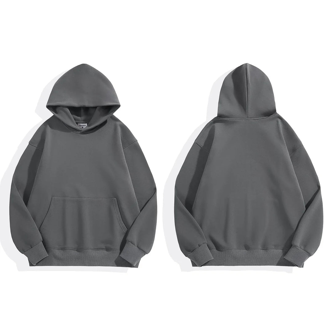 Heavyweight Cotton & Velvet Hoodie-HighTouch