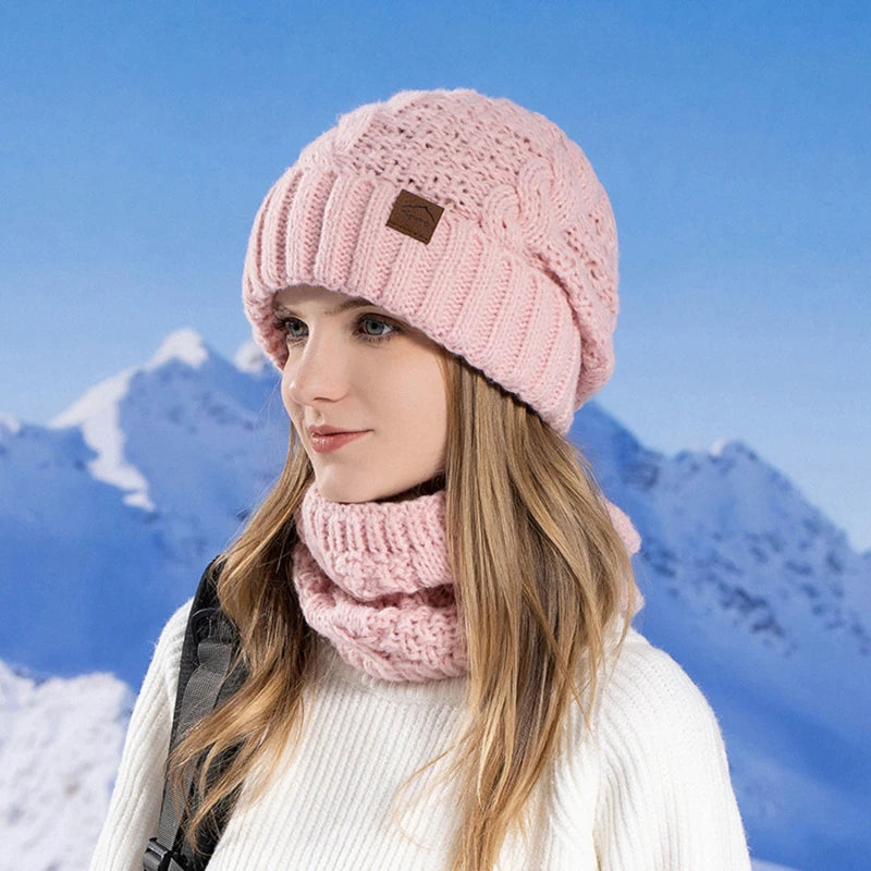 Women’s Winter Knitted Hat & Scarf Set