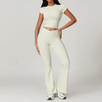 Seamless 2-Piece Yoga Set – Crop Top & High-Waist Leggings-HighTouch