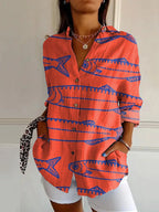 Harper | Elegant Floral Shirt & Blouse-HighTouch