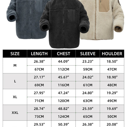 Oversized Sherpa Fleece Jacket Men