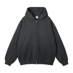 Premium Heavyweight Fleece Double‑Zip Cardigan Hoodie