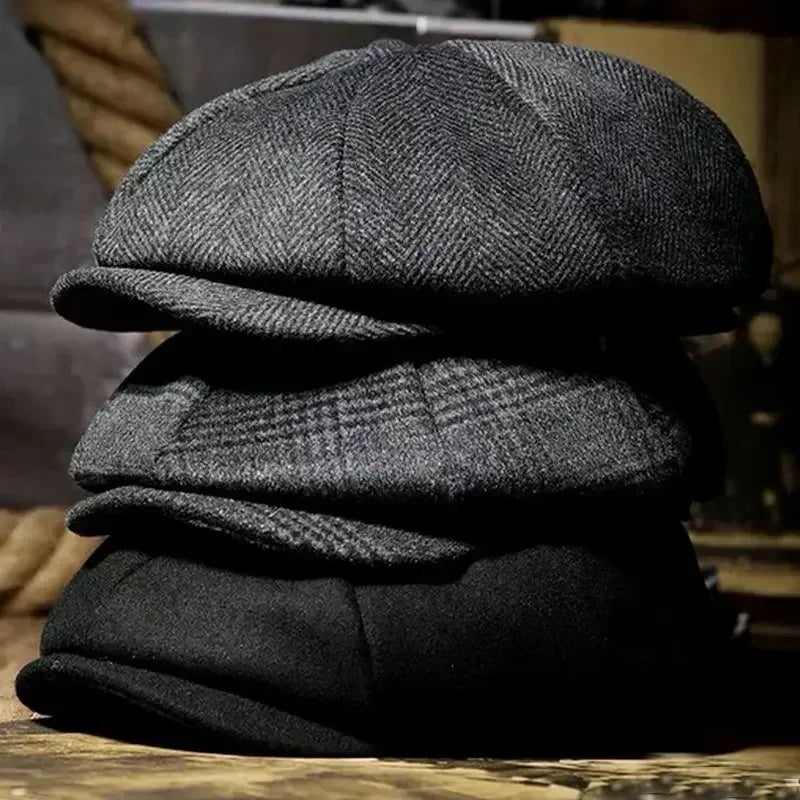Vintage Tweed Peaky Blinders Flat Cap – Heritage Style Unisex