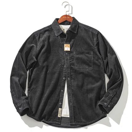 Thick Corduroy Shirt Jacket Men – Slim Fit Autumn Winter Outerwear