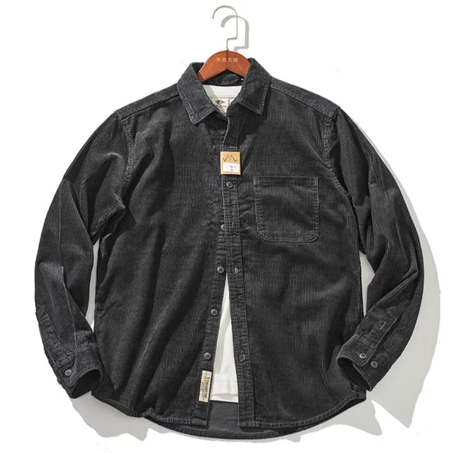 Thick Corduroy Shirt Jacket Men – Slim Fit Autumn Winter Outerwear