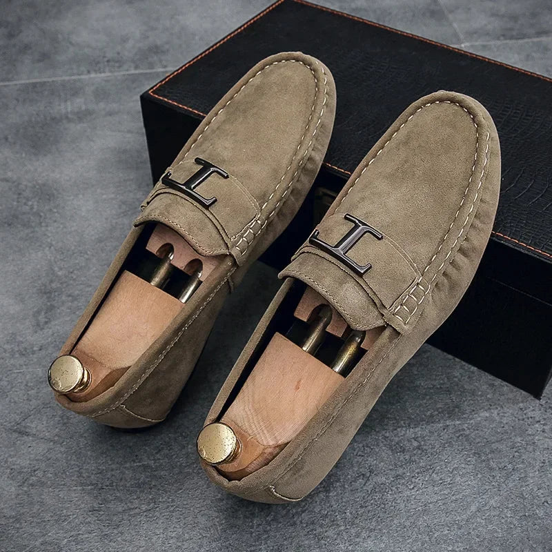 Fashion Suede Men’s Casual Loafers-HighTouch
