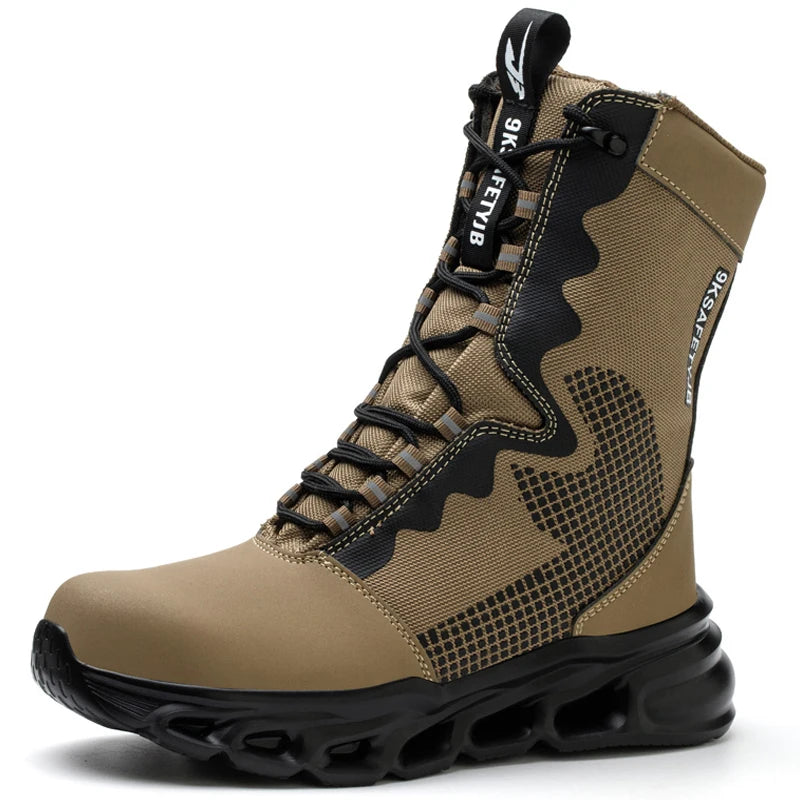 Men’s Steel-Toe Lightweight Tactical Work Boots